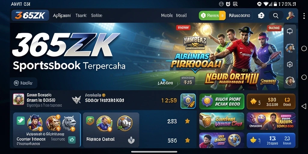 Tampilan gameplay taruhan olahraga di aplikasi 365ZK.