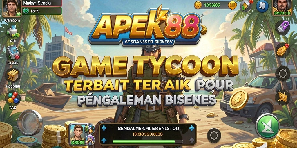 Tangkapan layar gameplay APEK88 menunjukkan dinamika manajemen bisnis yang menarik.