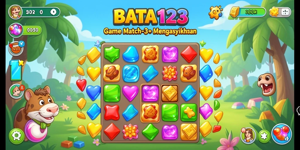Gambaran gameplay BATA123 dengan tantangan Match-3 yang seru.