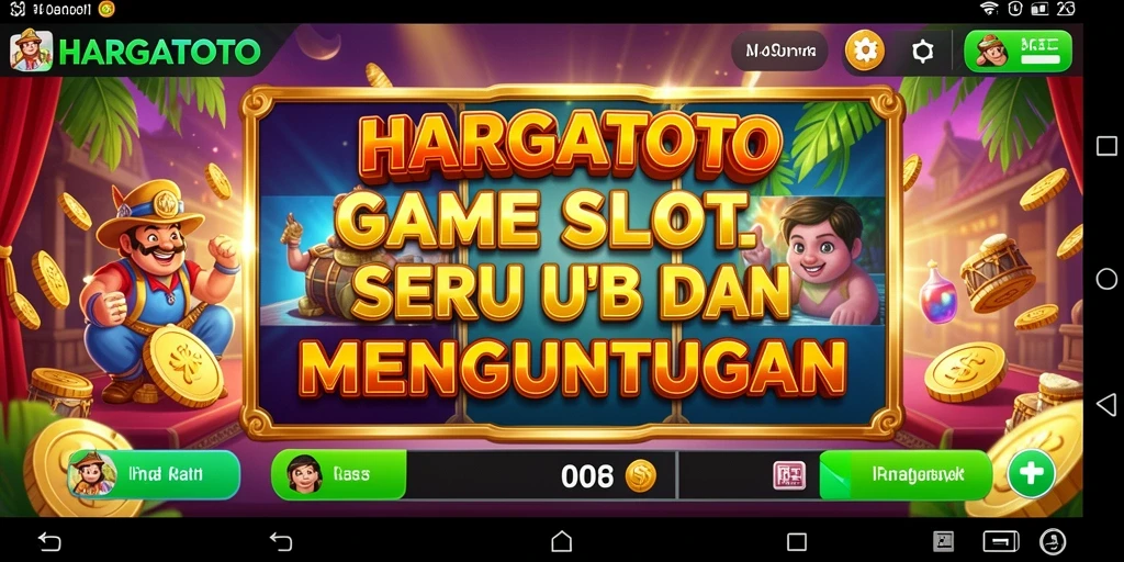 Tampilan gameplay HARGATOTO yang menarik dan penuh warna.