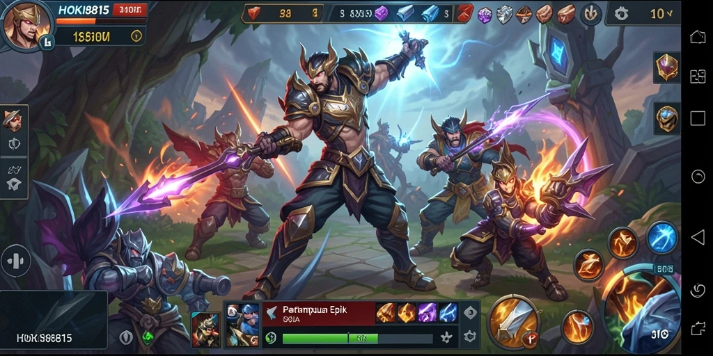 Screenshot gameplay HOKI8815 menampilkan pertempuran seru.