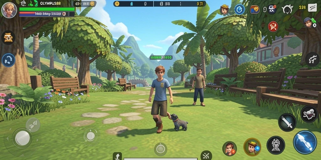 Screenshot gameplay OLYMPUS88 yang penuh warna dan menantang.
