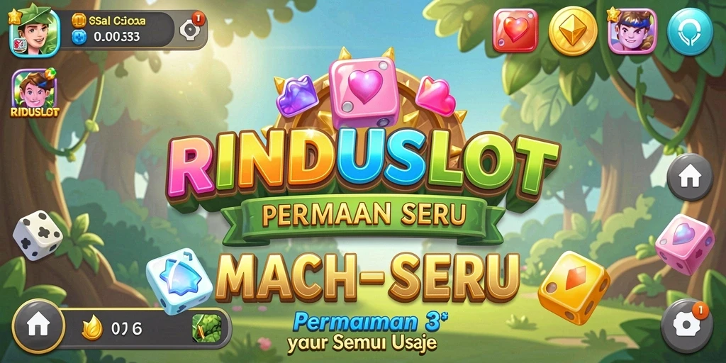 Tampilan gameplay RINDUSLOT yang seru dan penuh warna.