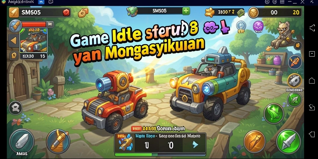 Screenshot gameplay SM605 menunjukkan keseruan dalam mengelola sumber daya Idle.