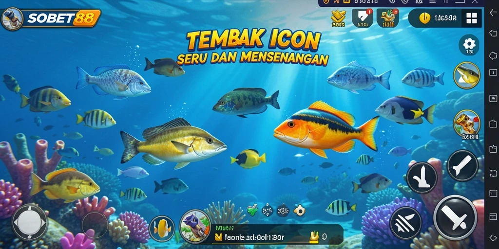 Tampilan gameplay seru dari game Tembak Ikan SOBET88.