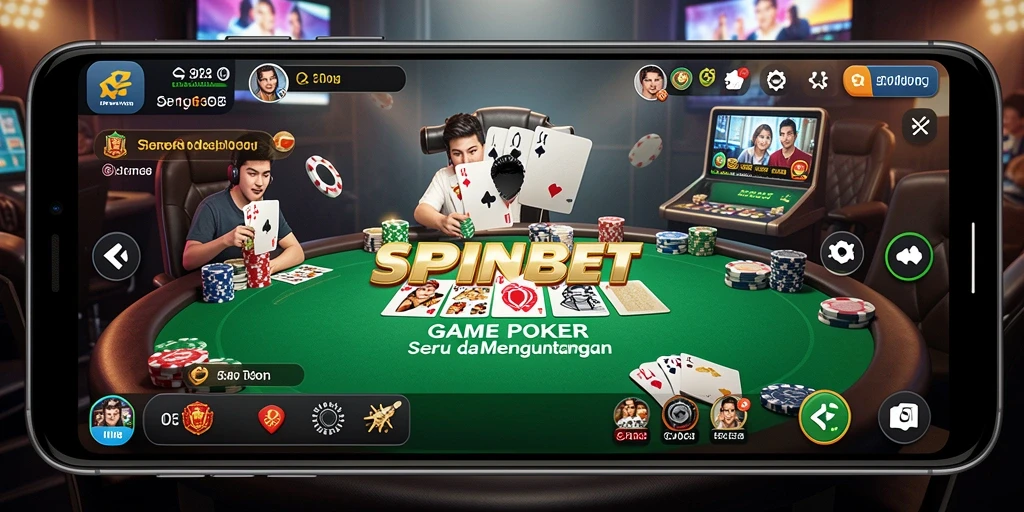 Tampilan gameplay menarik dari SPINBET dengan berbagai meja poker.