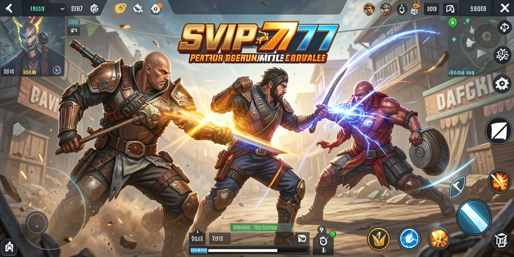 Screenshot tampilan gameplay seru SVIP777 di arena Battle Royale.